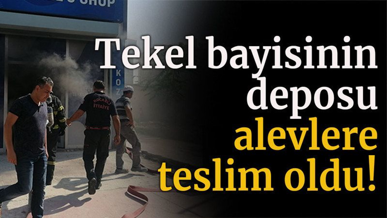 Tekel bayisinin deposu alevlere teslim oldu